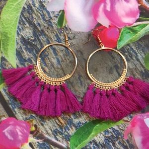 New Tasseled Hoop Earrings